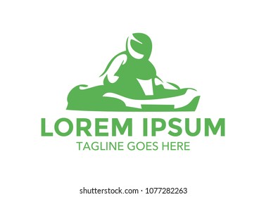 go kart logo. vector illustration