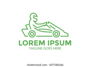 go kart logo. vector illustration