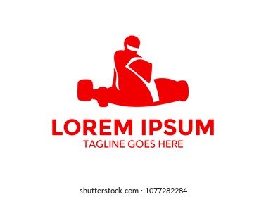 go kart logo. vector illustration