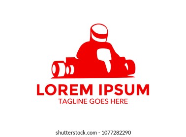 go kart logo. vector illustration
