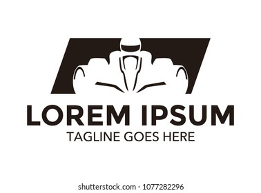 go kart logo. vector illustration