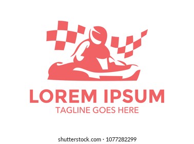 Go Kart Logo. Vector Illustration