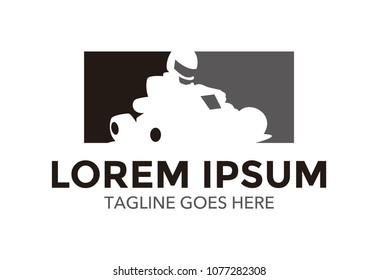 Go Kart Logo. Vector Illustration