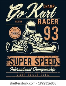 Go Kart Race design vector