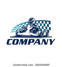 go kart racer winner logo