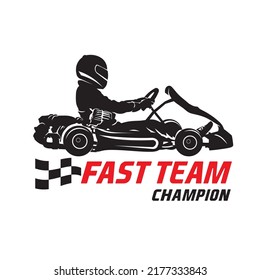 Go Kart racing design, good for event logo also t shirt and racing team logo