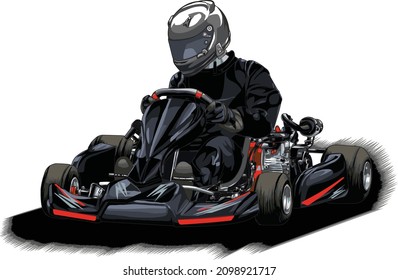 Kart race.ai Royalty Free Stock SVG Vector and Clip Art