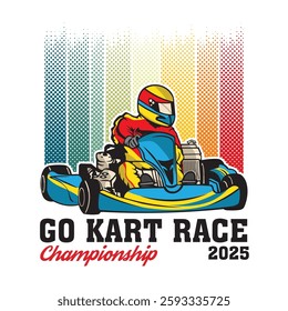 Go kart racing, perfect for t shirt design