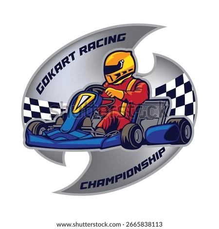 Go kart racing vector illustration design, perfect for t shirt design