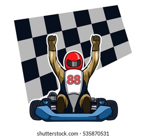 Go Kart Winning Racer