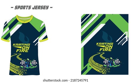 Go Karting Jersey Template. Go Kart Sports Jersey, Kart Racing Jersey Design