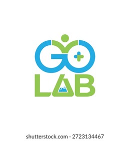 Logotipo único de Go Lab Healthy