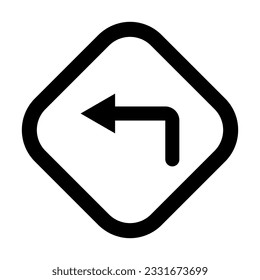 Go Left Vector Glyph Icon For Personal And Commercial Use.
