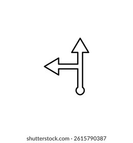 Go Left vector line icon icons design