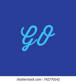 GO Letter creative square background