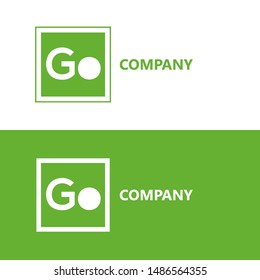 Go Letter Design, Abstract emblem, design concept, vector illustration.