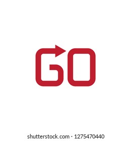 GO letter illustration template vector design