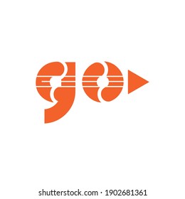 go letter logo with circle