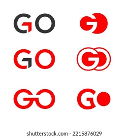 Logo de la carta GO diseño creativo