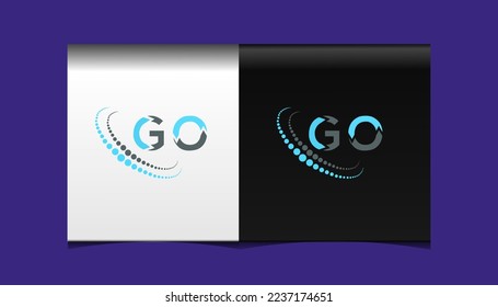 GO letter logo creative design. GO unique design.
