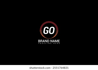 GO letter logo design. circle, triangle, hexagon, flat and simple style with white color variation letter logo set in one artboard. GO minimalist