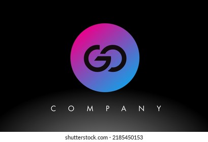 Go Letter Logo Design Icon Purple Stock Vector (Royalty Free ...