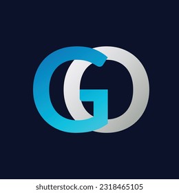 GO Letter logo design vector template.