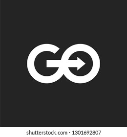 GO letter logo vector icon illustration