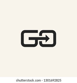 GO letter logo vector icon illustration