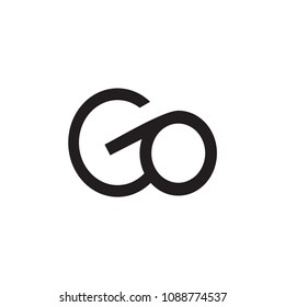 go letter vector logo. eo letter vector logo