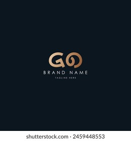 GO Letters vector logo design