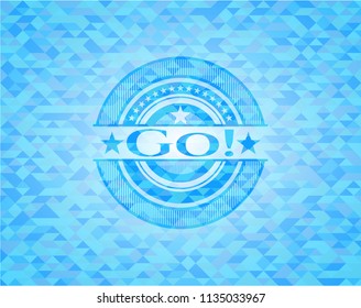 Go! light blue mosaic emblem