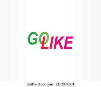 GO LIKE text design template