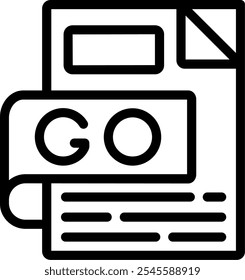 GO Line Icon Vector Design