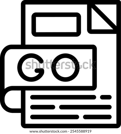 GO Line Icon Vector Design