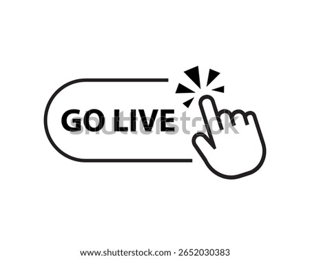 Go live button on white background