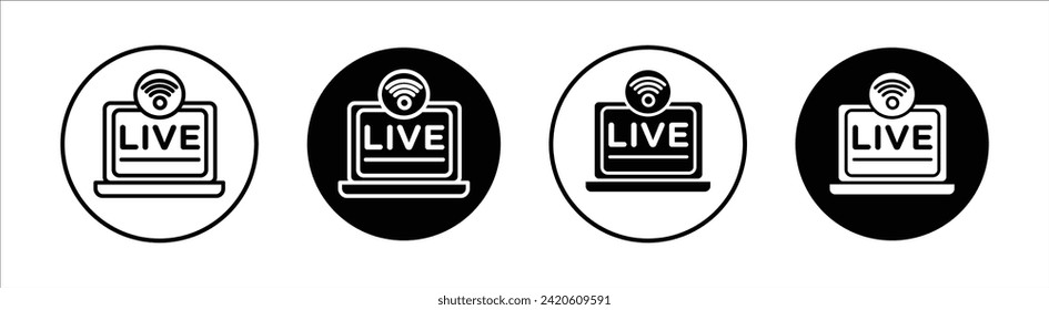 Activar conjunto de iconos de línea plana. Vector de ilustración de línea delgada en vivo