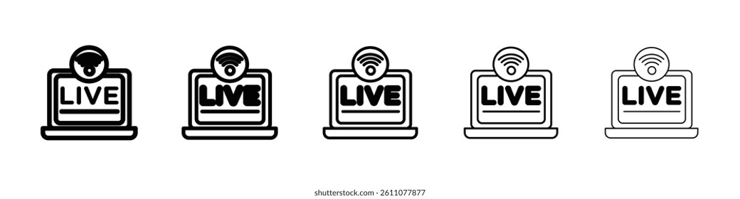 Go live icon Symbol mark in Outline style