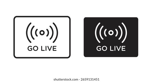 Vector de iconos en vivo editable. conjunto de Vectores negros