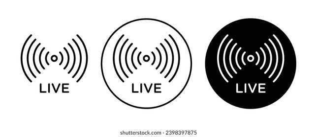 Go live vector illustration set. Go live live stream suitable for apps and websites UI designs.