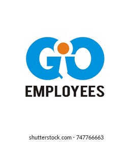 GO logo design template vector 