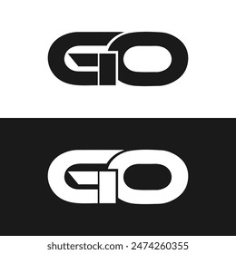 GO logo. G O design. White GO letter. GO, G O letter logo design. G O letter logo design 