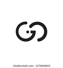 GO Logo Letter Design Vector