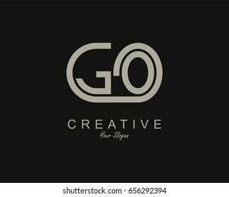 GO Logo. Letter design vector