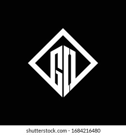 GO logo monogram with square rotate style design template