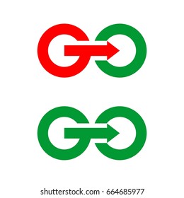 GO Logo Template Illustration Design. Vector EPS 10.