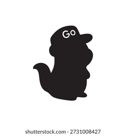 go logo, Vektorgrafik auf weißem Hintergrund