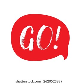 Go message bubble red sign