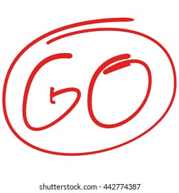 go message with red circle