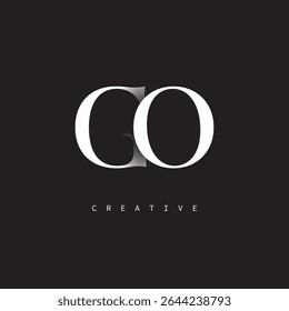 GO Monogram Logo Minimal Elegant Letter mark para el lujo, la moda   Marcas creativas	
